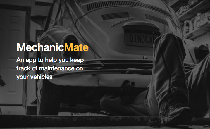 MechanicMate splash page
